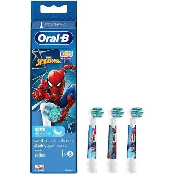 Braun Oral-B EB10 Stages Power Replacement Brush Heads - Spiderman, 3PK