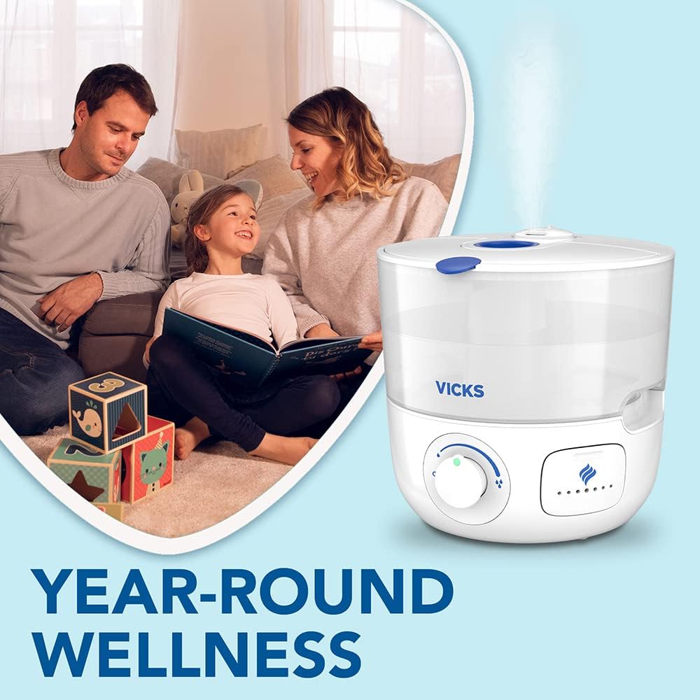 Vicks Top Fill Cool Mist Ultrasonic Humidifier - VUL585 2.2l Tank