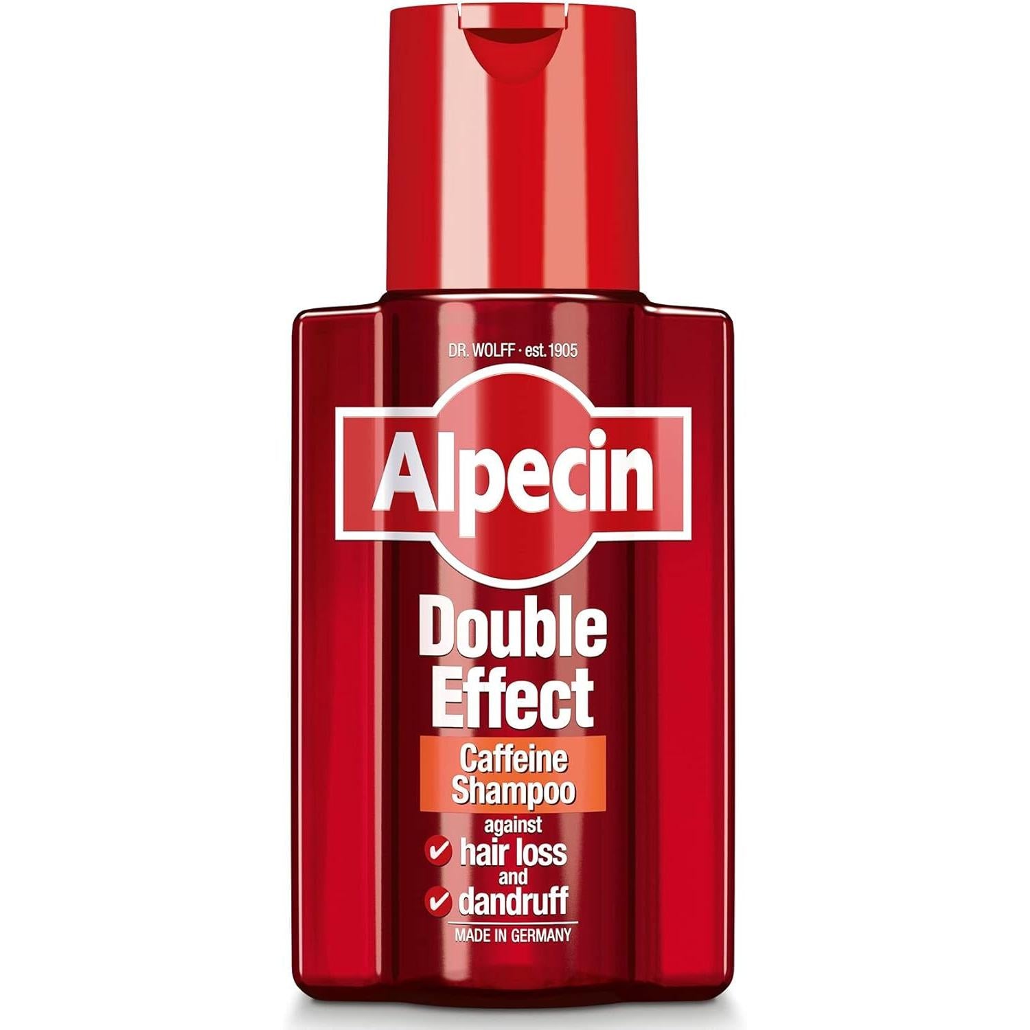 Alpecin Double Effect Shampoo 200ml | Anti Dandruff and Natural Hair Growth Shampoo | Energizer for Strong Hair | Hair Care for Men