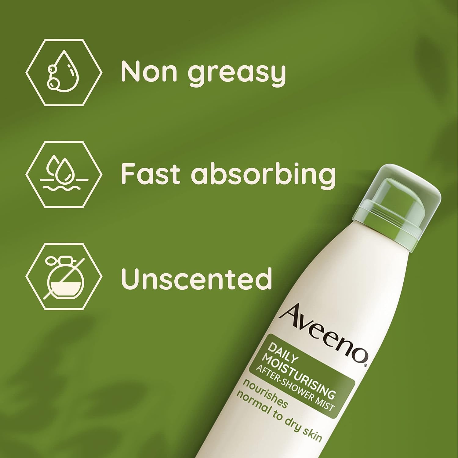 Aveeno Daily Moisturising After-Shower Mist, Formulated with Oats, Suitable For Sensitive Skin,200ml