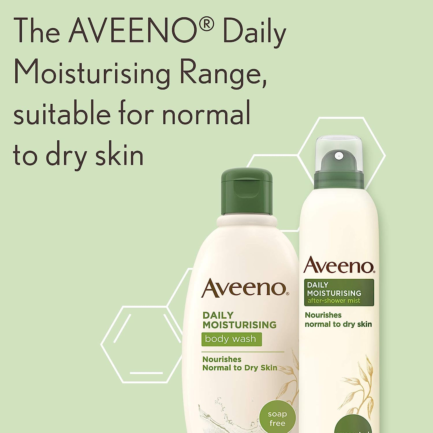 Aveeno Daily Moisturising After-Shower Mist, Formulated with Oats, Suitable For Sensitive Skin,200ml