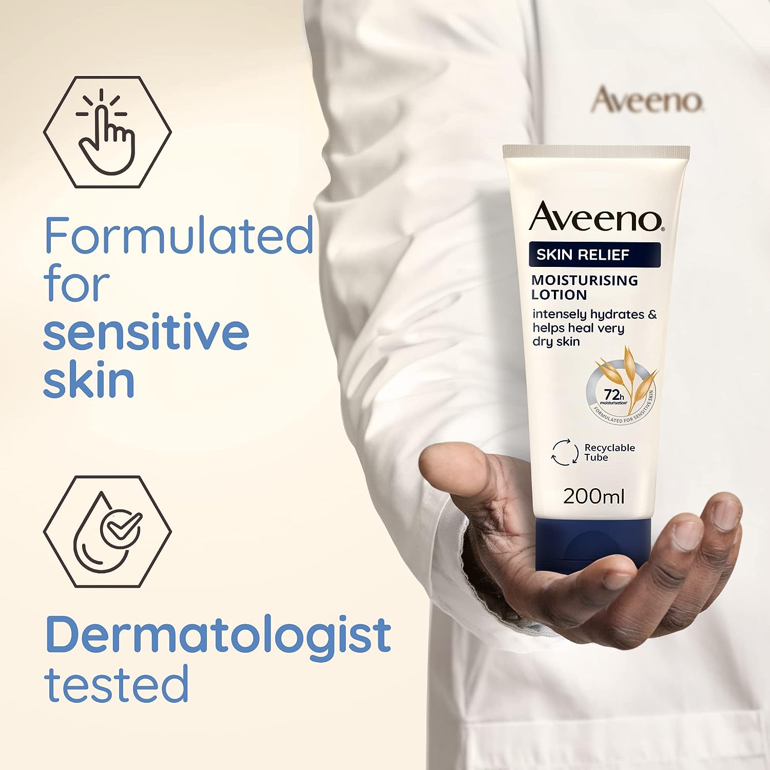 Aveeno Skin Relief Moisturising Lotion , Soothes Skin From Day 1 ,For Very Dry and Irritable Skin 200 ml - Healthxpress.ie