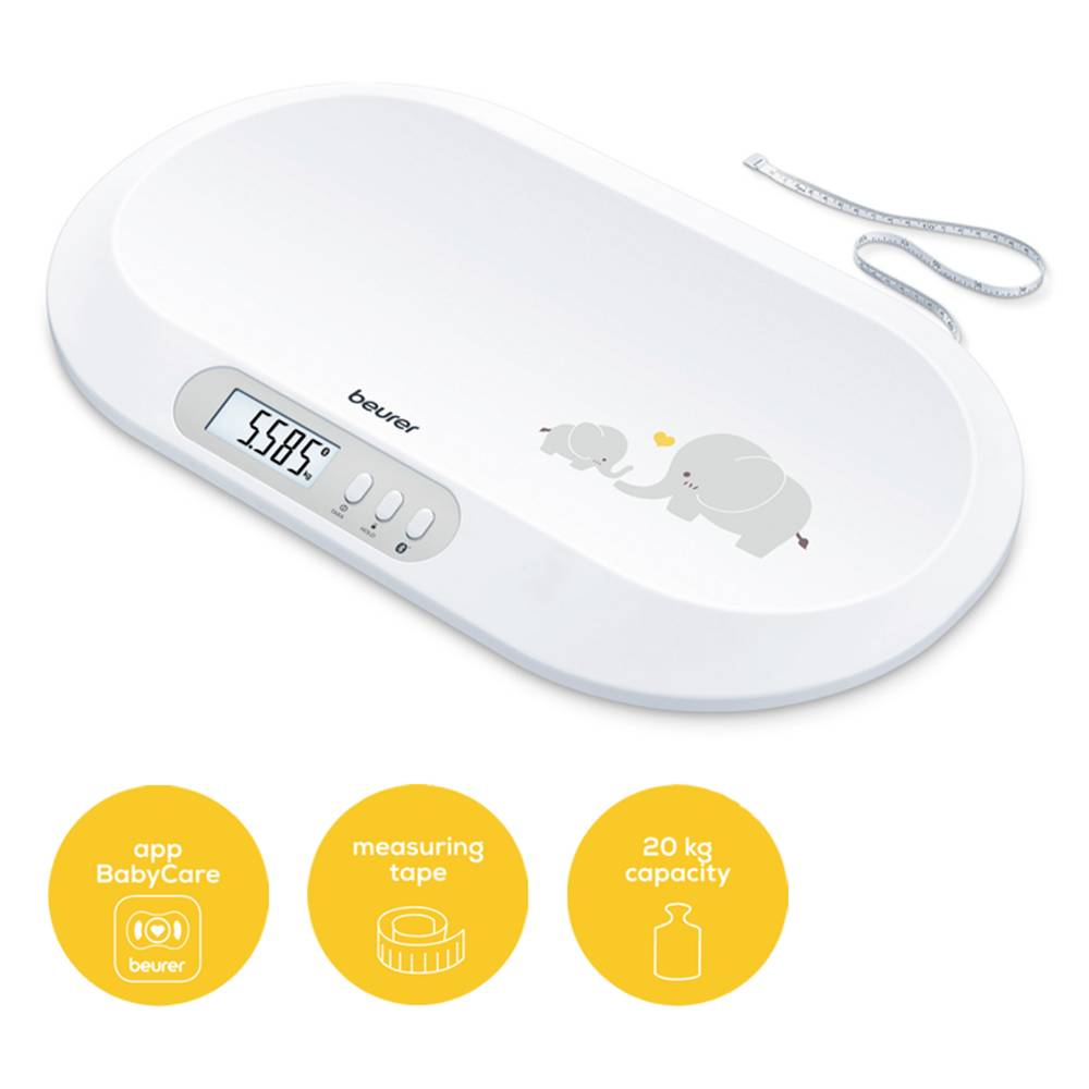 Beurer BY90 Smart Bluetooth Baby Scales - 20kg Weight Capacity