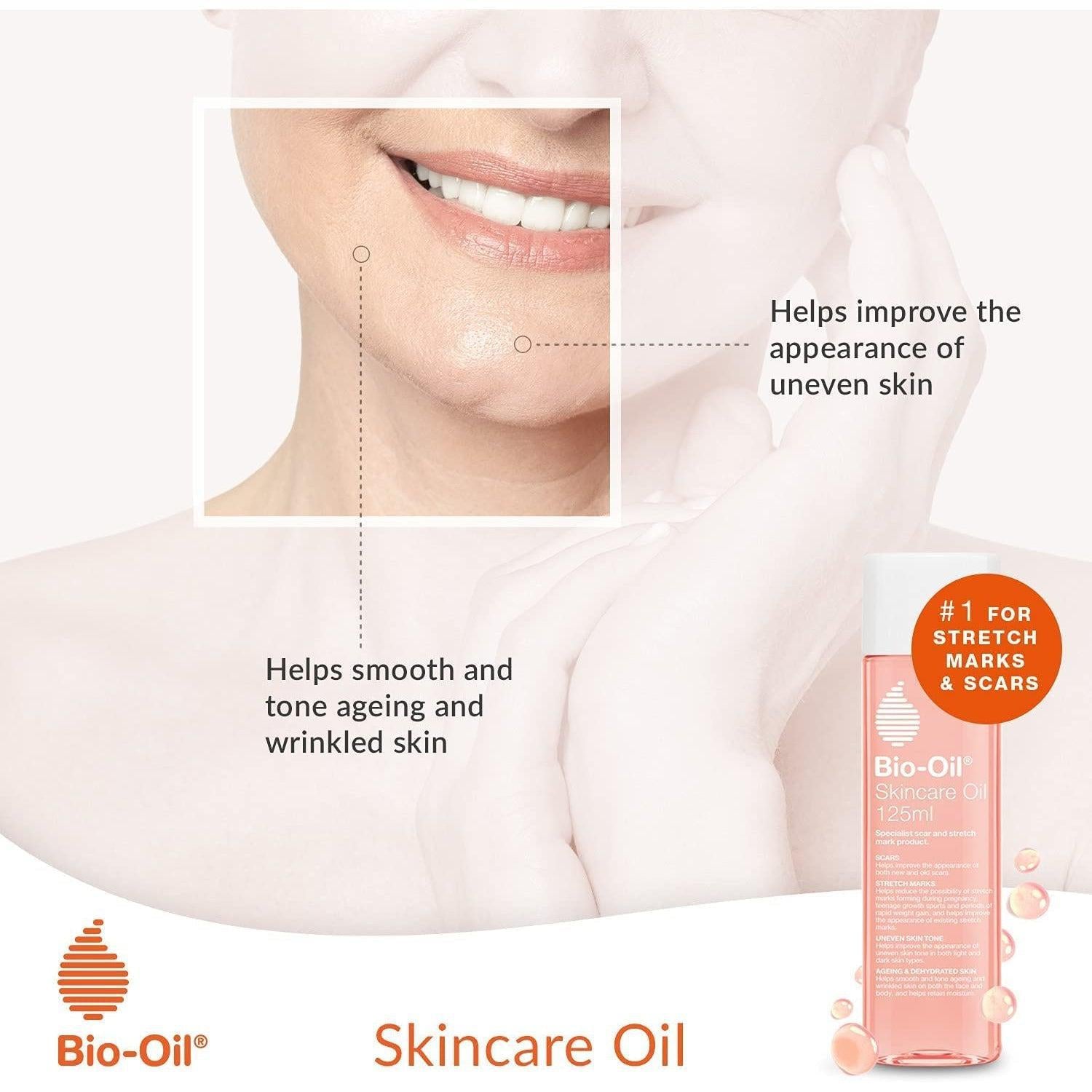 Bio-Oil Skincare Oil 125ml - Improve the Appearance of Scars, Stretch Marks and Skin Tone ,125 ml