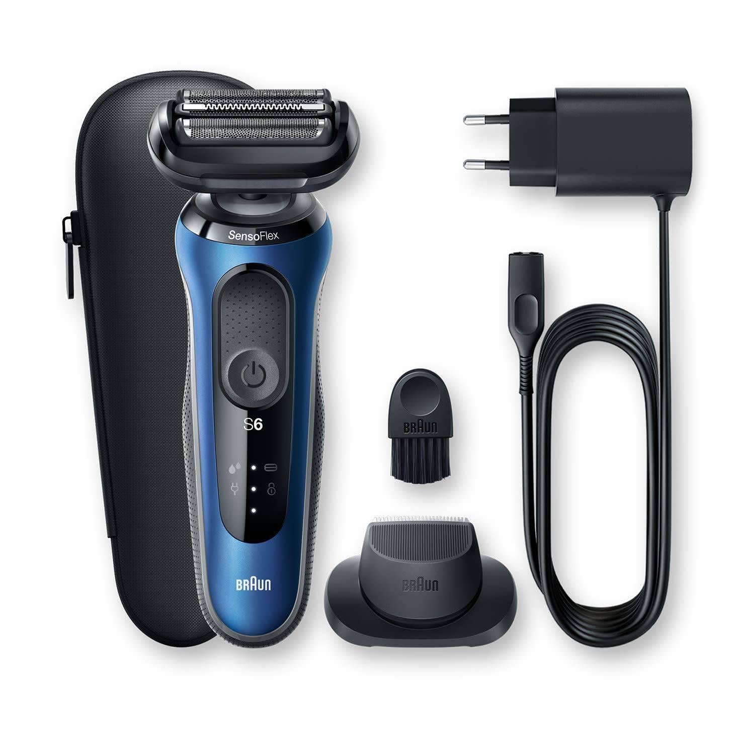 Braun Men's Series 6 60-B1200s Wet and Dry Electric Shaver w/ Travel Case - Blue - Healthxpress.ie