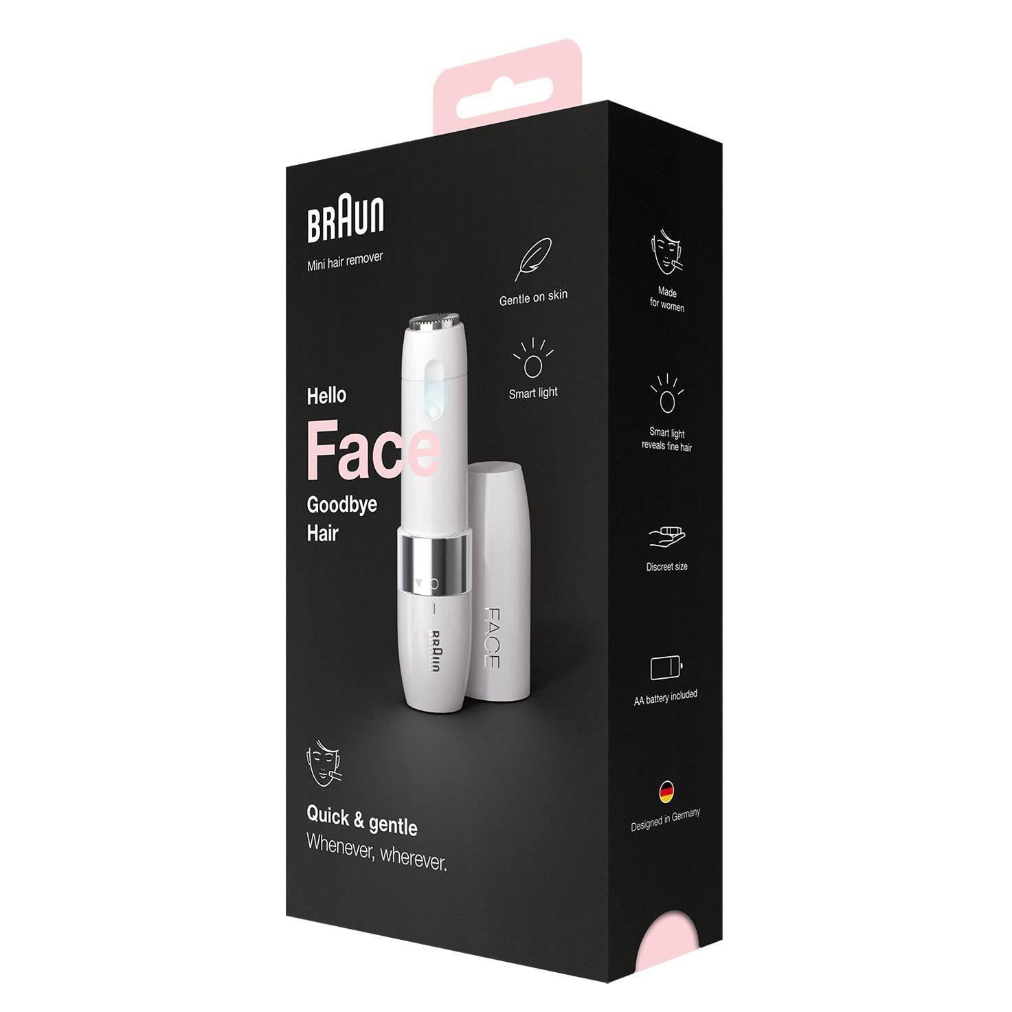 Braun Mini Hair Remover FS1000 with Smartlight - Quick and Easy Use - White - Healthxpress.ie