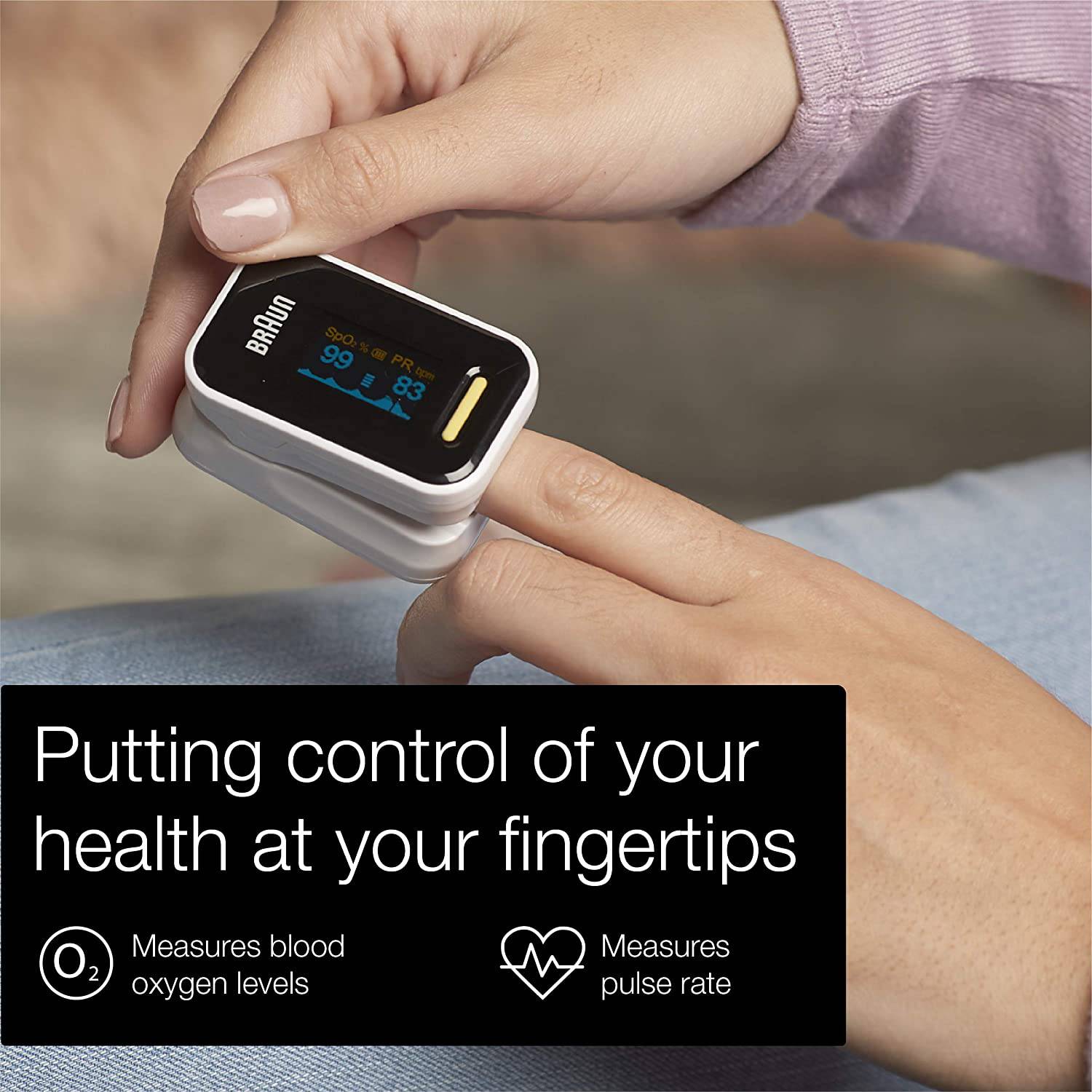 Braun Pulse Oximeter for Adults and Children 12+, with Clinically Validated Accuracy - Healthxpress.ie