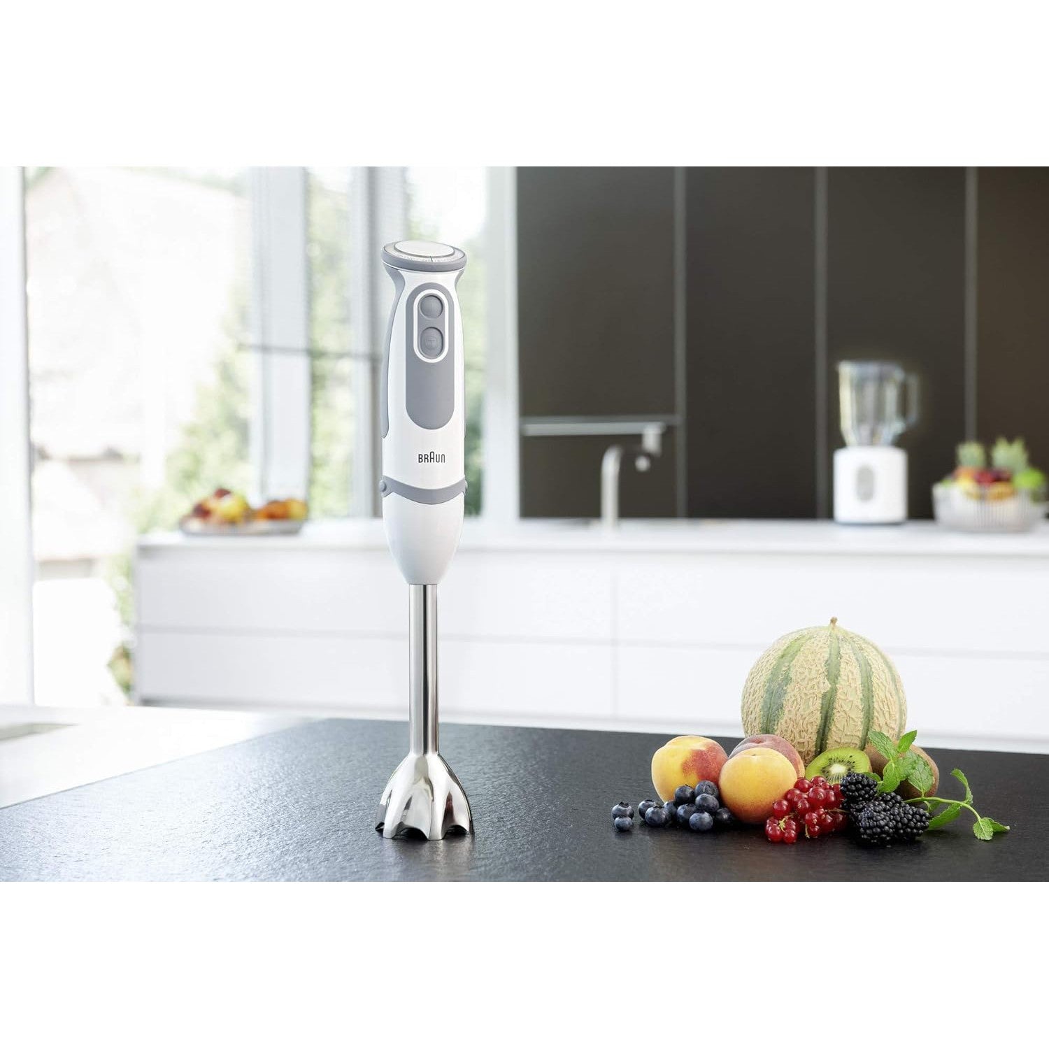 Braun Multi Quick MQ5200 Hand Blender 1000W , 21 Speeds - White/Grey