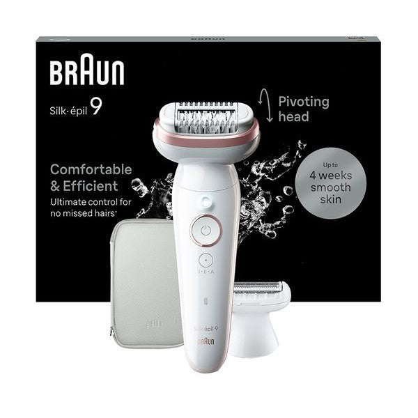 Braun Silk-epil 9 9-030 Wet & Dry Cordless Epilator with Lady Shave & Trimmer Head