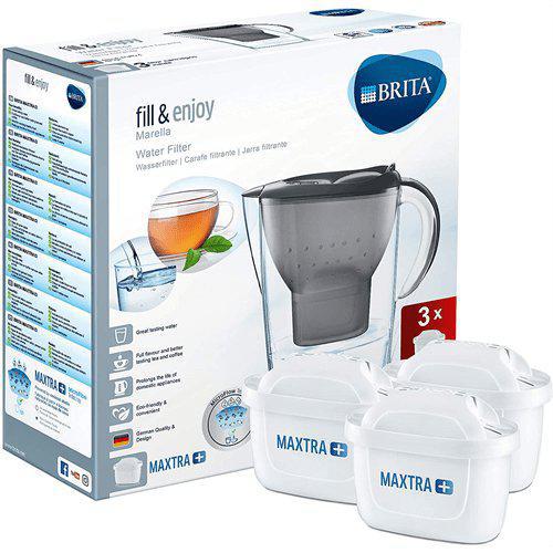 Brita Marella MAXTRA+ Water Filter Jug - Includes 3 Cartridges - 2.4L, Graphite - Healthxpress.ie