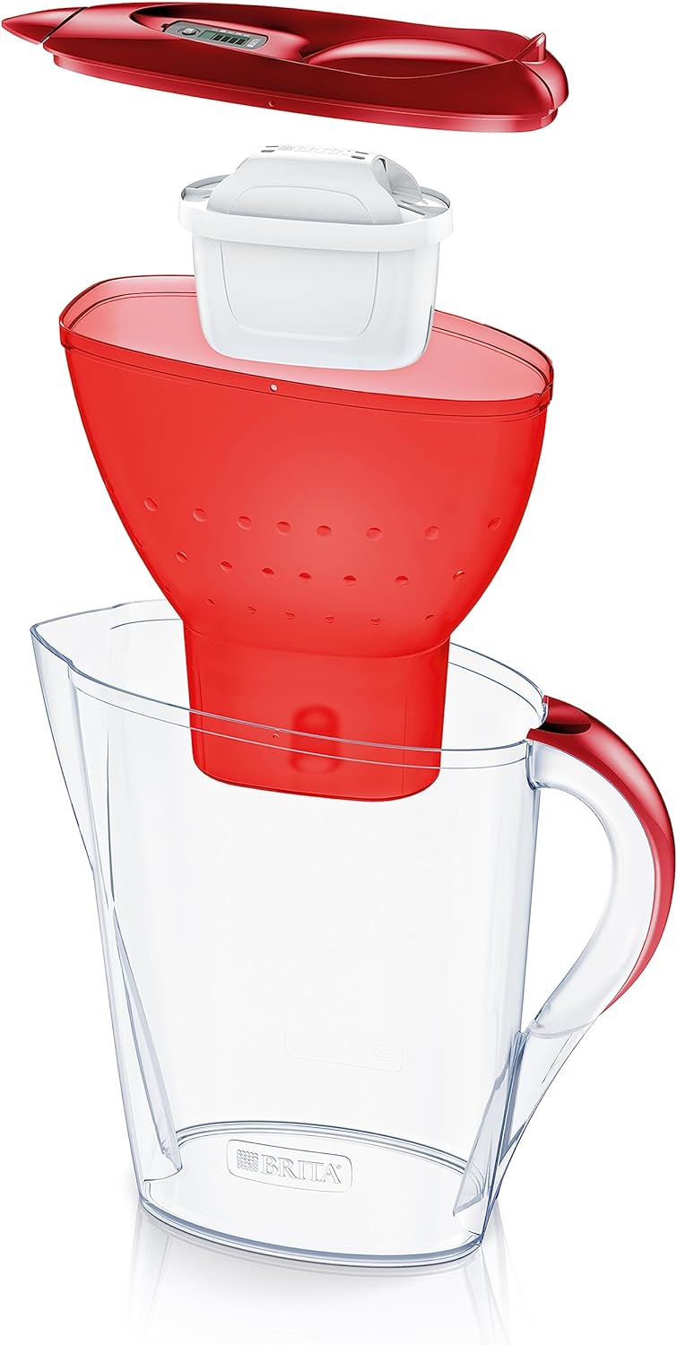 BRITA Marella Water Filter Jug with Maxtra Pro Red 2.4l