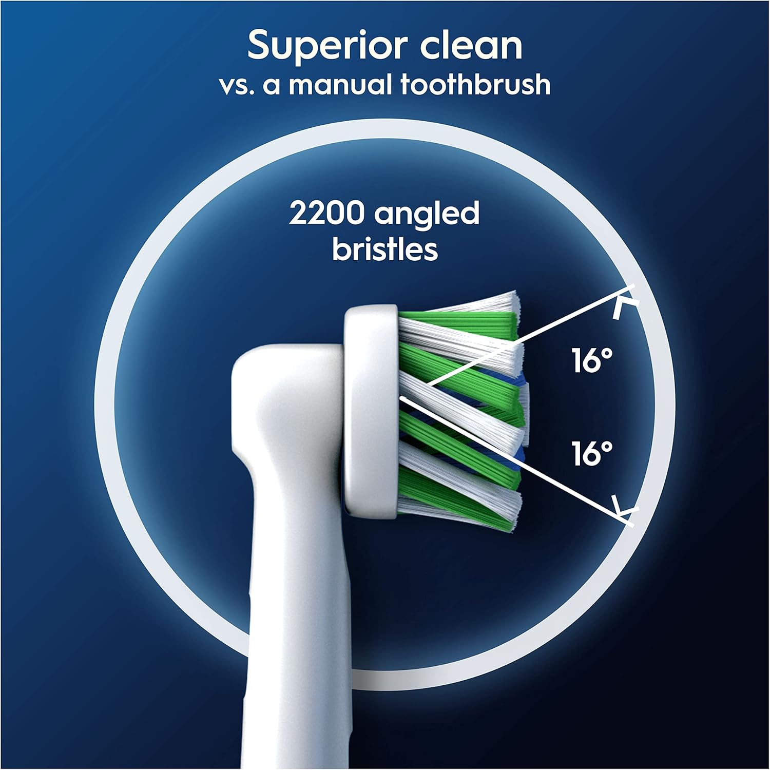 Oral-B Pro Cross Action 4pk Replacement Toothbrush Head, X-Shape and Angled Bristles for Deeper Plaque Removal, Pack of 4