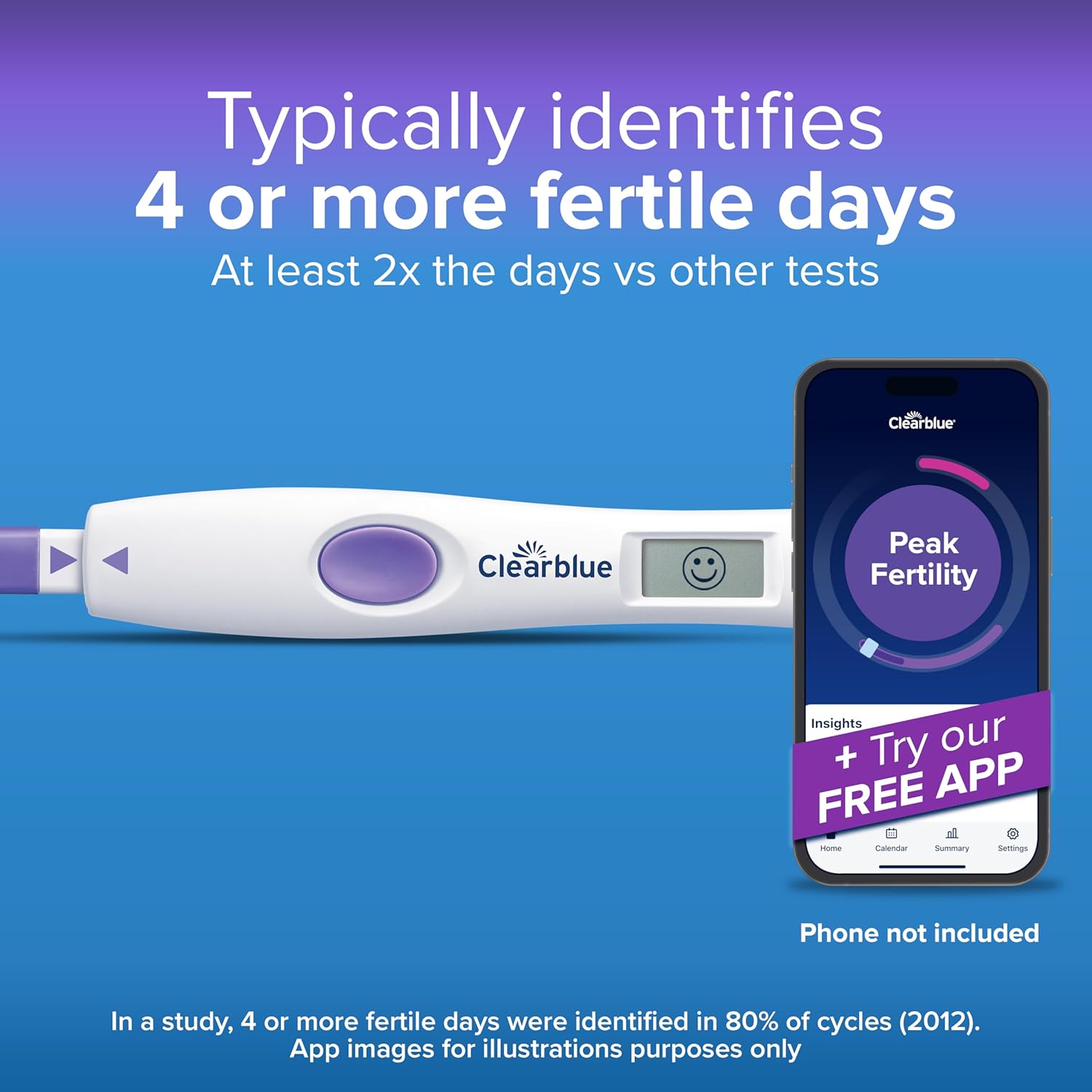 Clearblue Advanced Digital Ovulation Test Kit (OPK). Double Your Chances of Getting Pregnant, 1 Digital Holder and 30 Ovulation Tests, Try The Free Clearblue Period & Cycle Tracker App