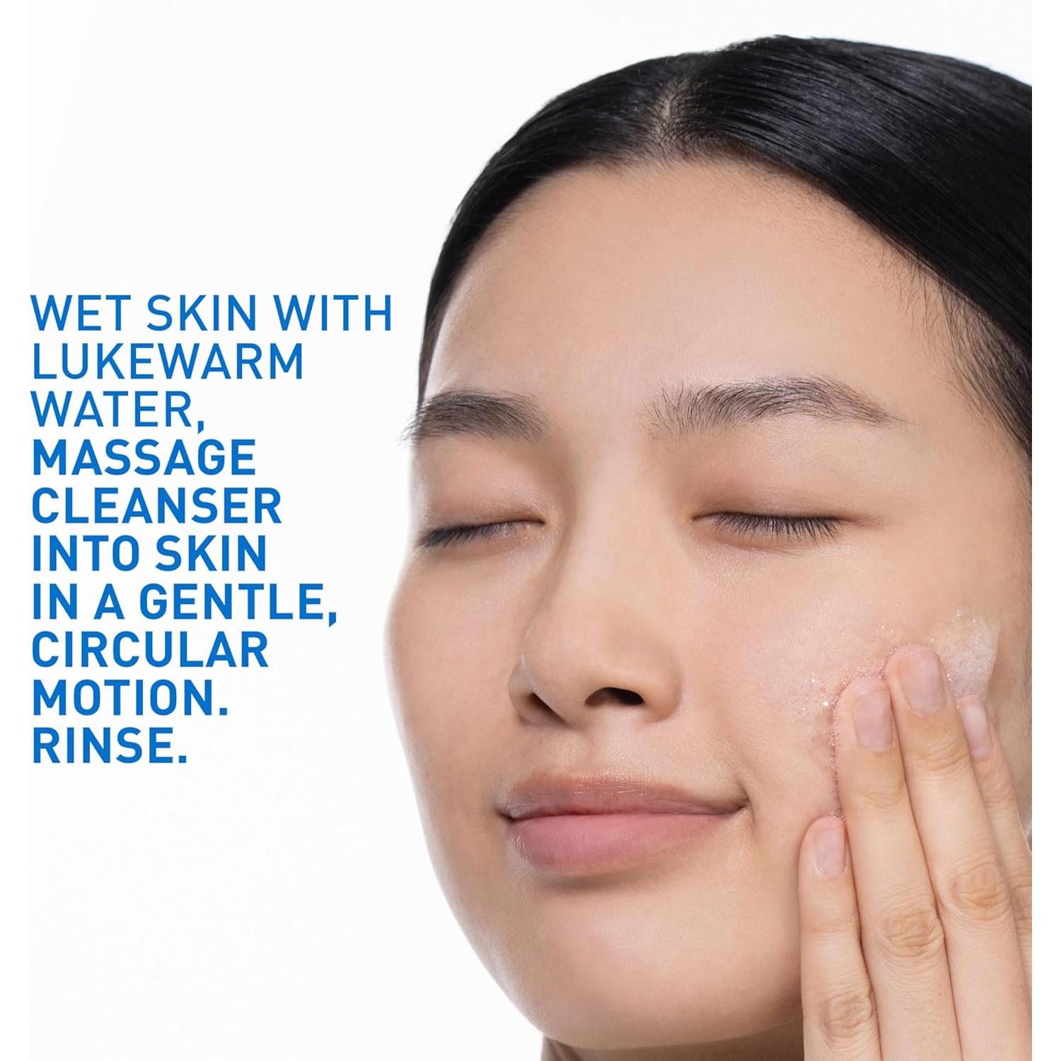 CeraVe SA Smoothing Cleanser with Salicylic Acid for Dry, Rough & Bumpy Skin 473ml, 3 Essential Ceramides, Fragrance-Free