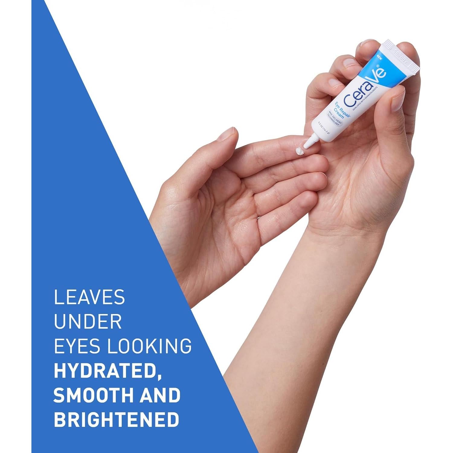 CeraVe Eye Repair Cream With 3 Essential Ceramides, Hyaluronic Acid, Suitable for Dry, Sensitive, & Eczema-Prone Skin, 14ml
