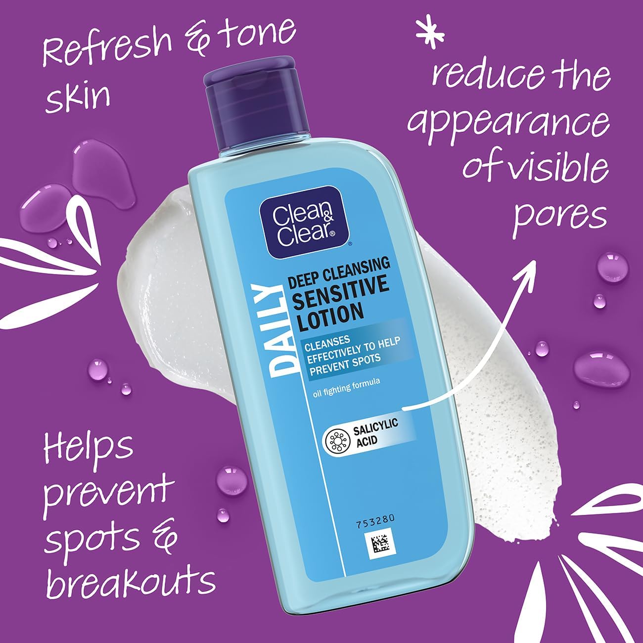 Clean & Clear Deep Cleansing Lotion for Sensitive Skin 200ml