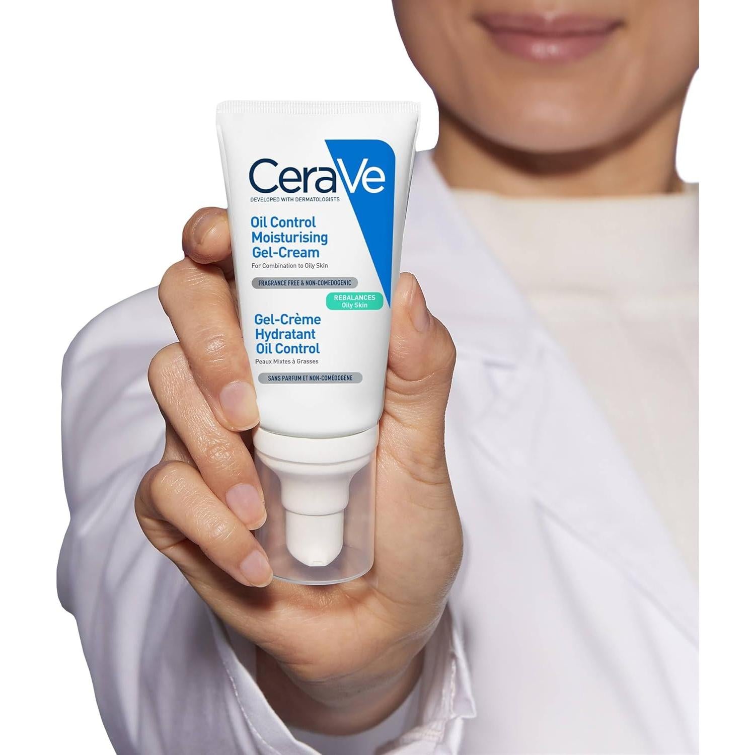 CeraVe Oil Control Gel-Cream Moisturiser With Oil Absorbing Technology & Ceramides For Combination and Oily Skin 52ml