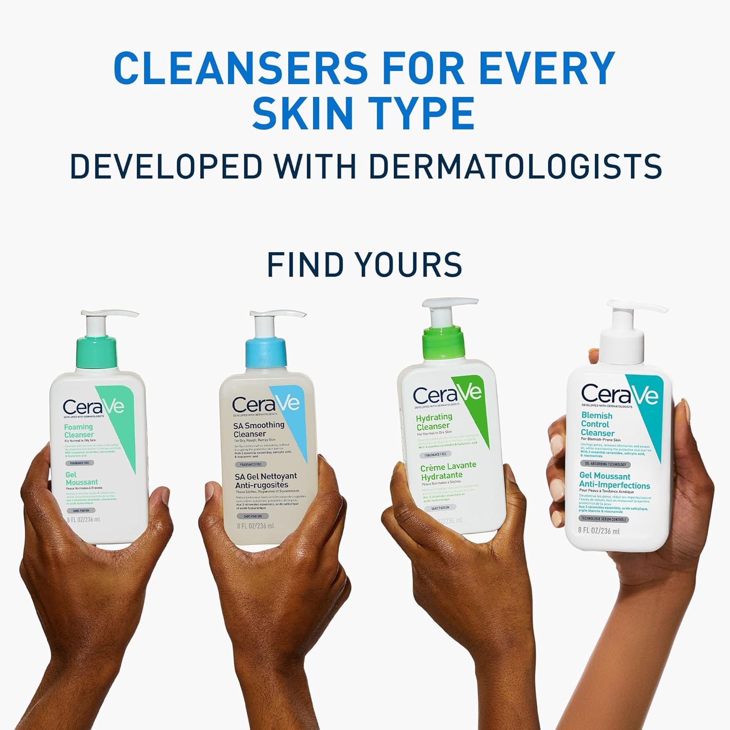 CeraVe Blemish Control Face Cleanser With 2% Salicylic Acid, Niacinamide, 3 Essential Ceramides, Hectorite Clay, Fragrance Free, 473ml