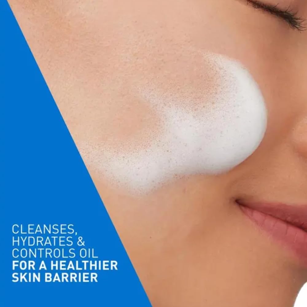 CeraVe Balancing Air Foam Cleanser, Glycolysine Cleansing Technology, With 3 Essential Ceramides, Allantoin, For Combination Skin,148ml