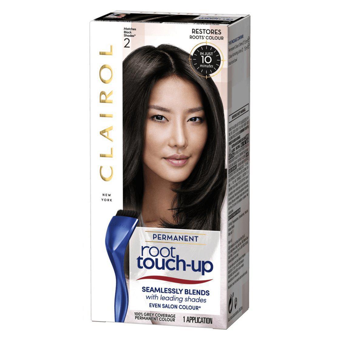 Clairol Nice N Easy Permanent Root Touch-Up - 100% Grey Coverage, 2 Black - Healthxpress.ie