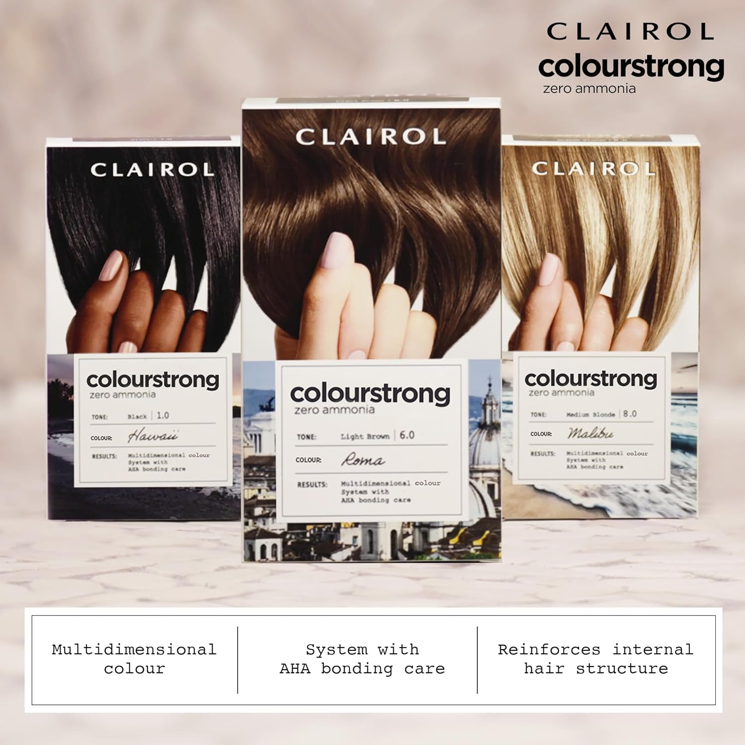 Clairol Colour Strong Permanent Hair Dye - 1.0 Black