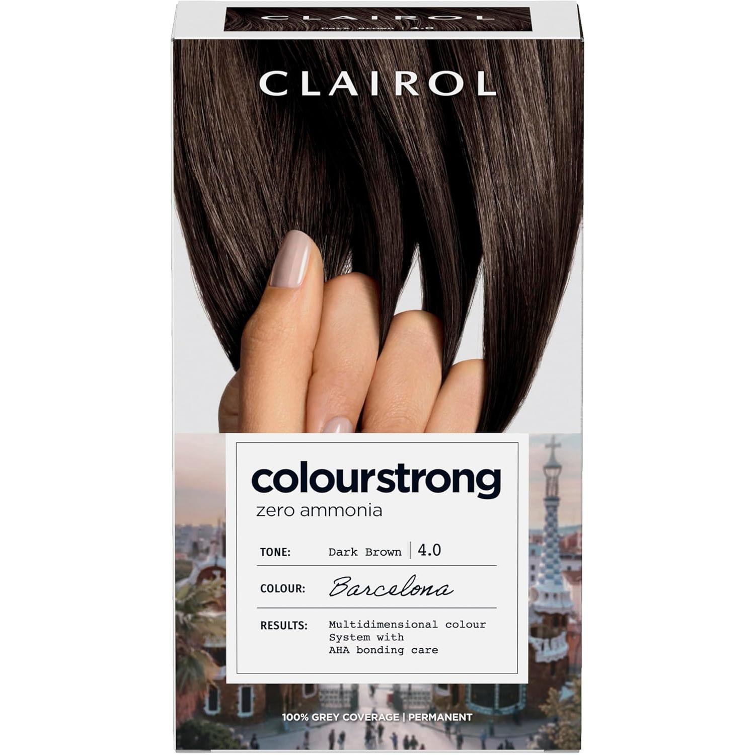 Clairol Colour Strong Permanent Hair Dye - 4.0 Dark Brown