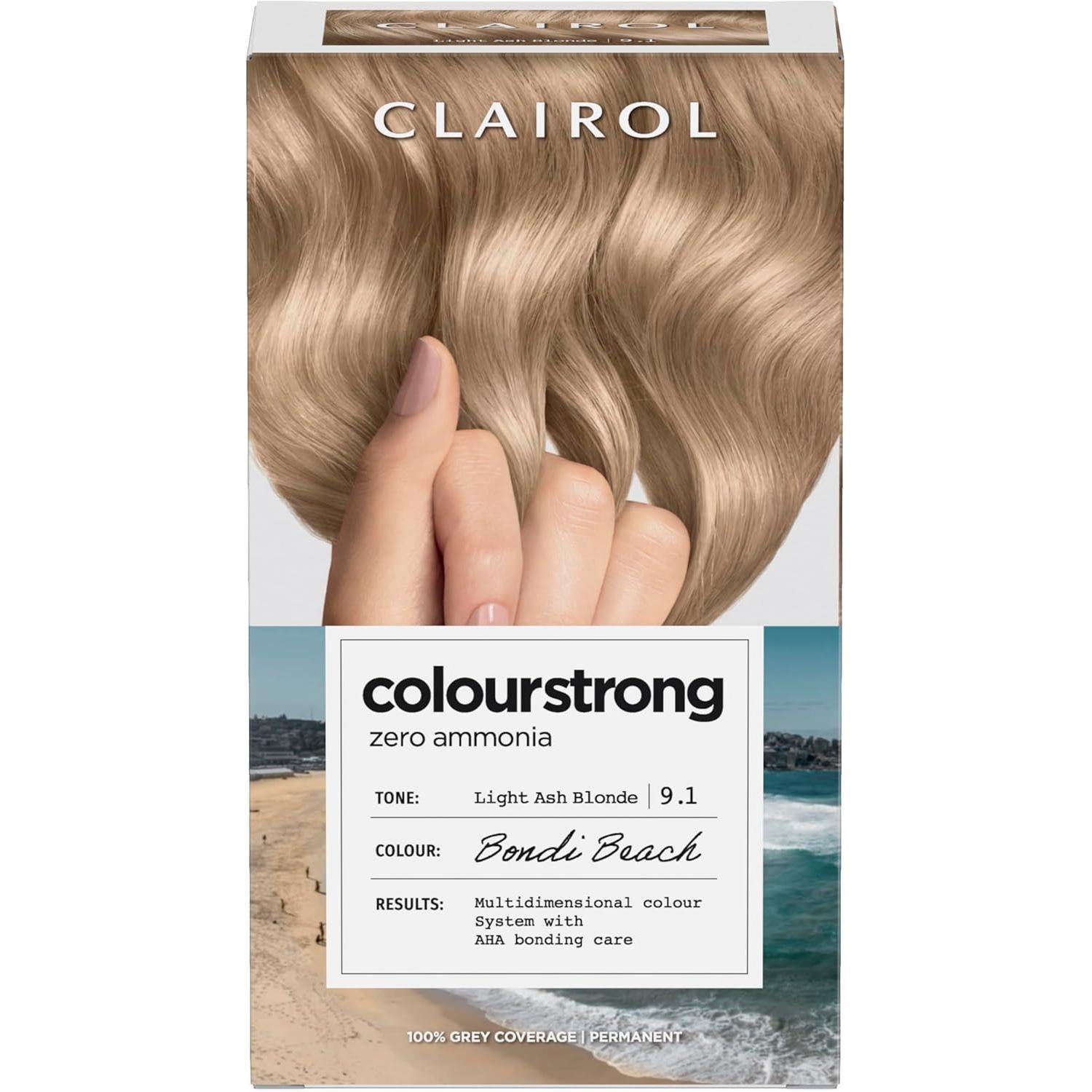 Clairol Colour Strong Permanent Hair Dye - 9.1 Light Ash Blonde