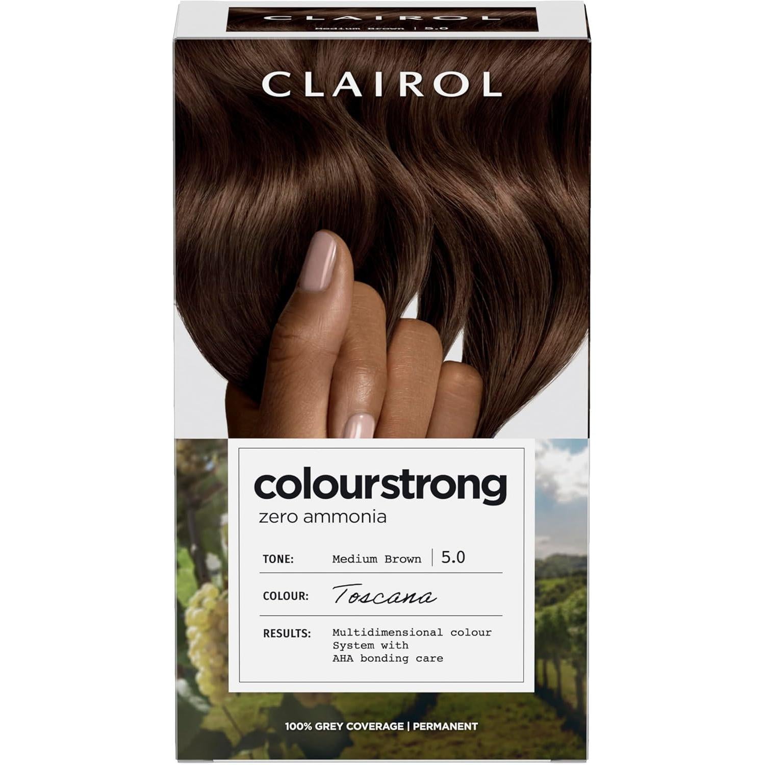 Clairol Colour Strong Permanent Hair Dye - 5.0 Medium Brown