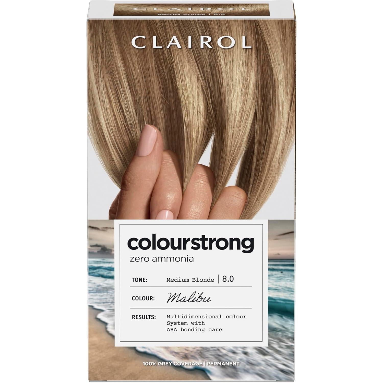 Clairol Colour Strong Permanent Hair Dye - 8.0 Medium Blonde