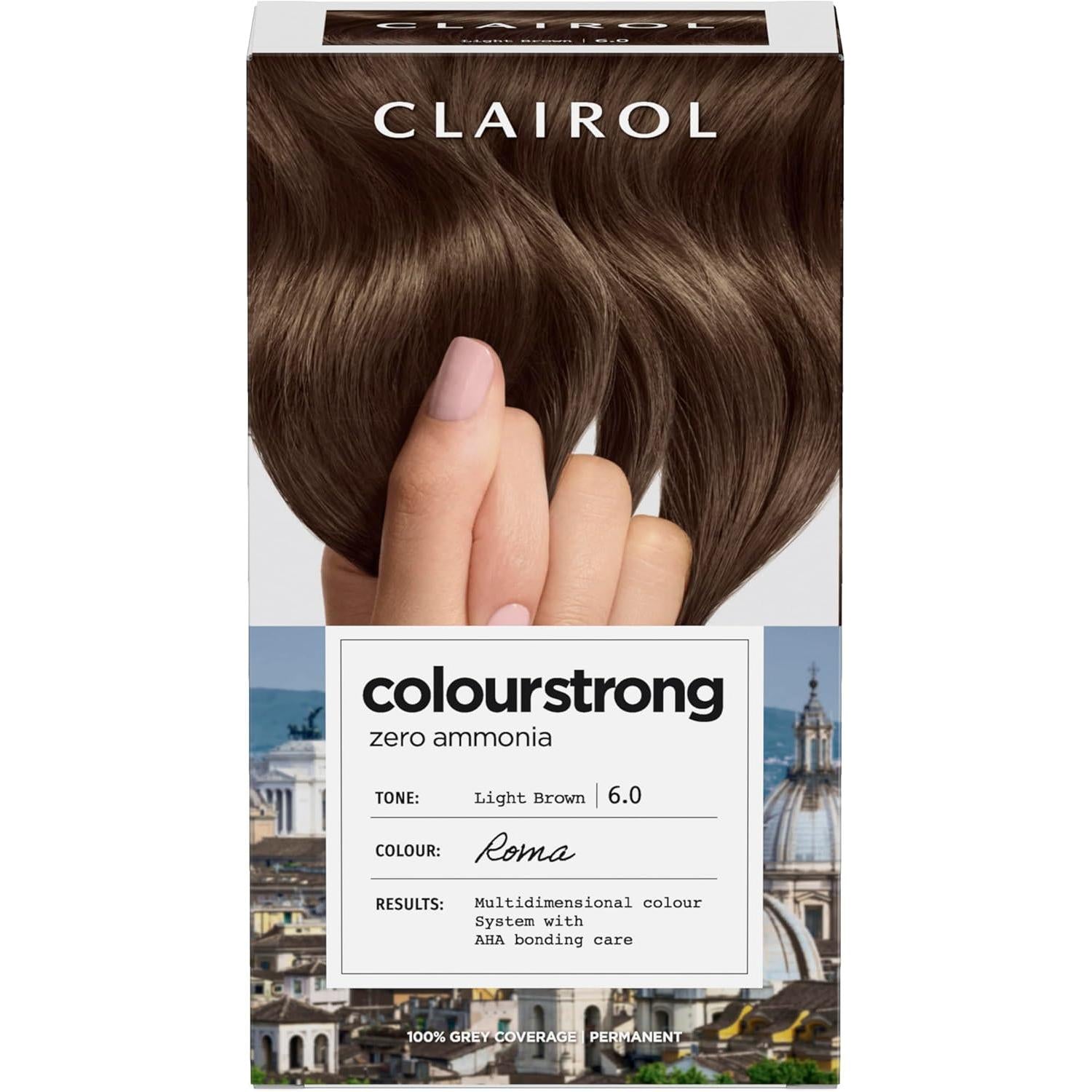 Clairol Colour Strong Permanent Hair Dye - 6.0 Light Brown