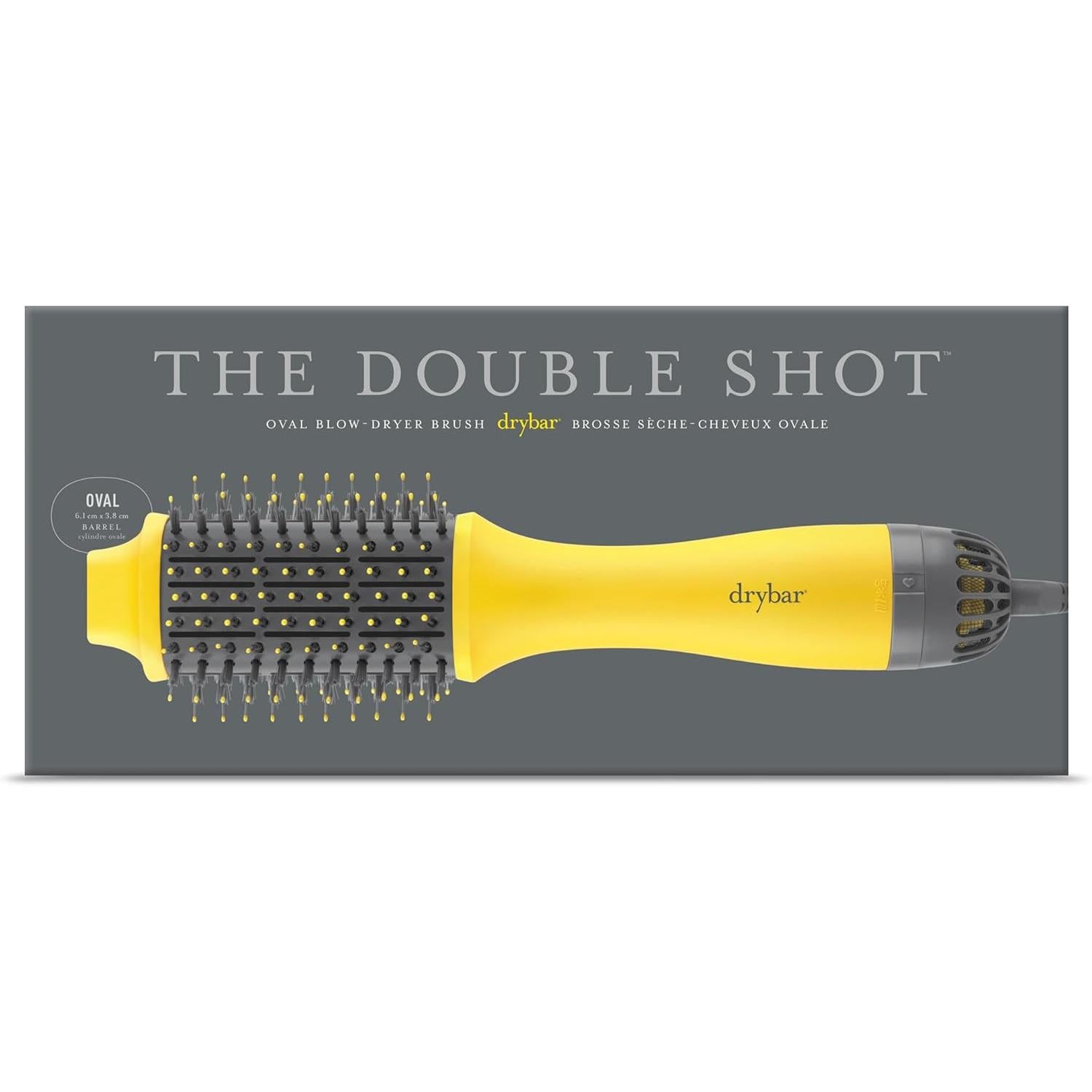 Drybar Double Shot Oval Blow-Dryer Brush 6.1cm Barrel Hot Air Brush For Voluminous Waves , 2-in-1 Hair Dryer and Styler