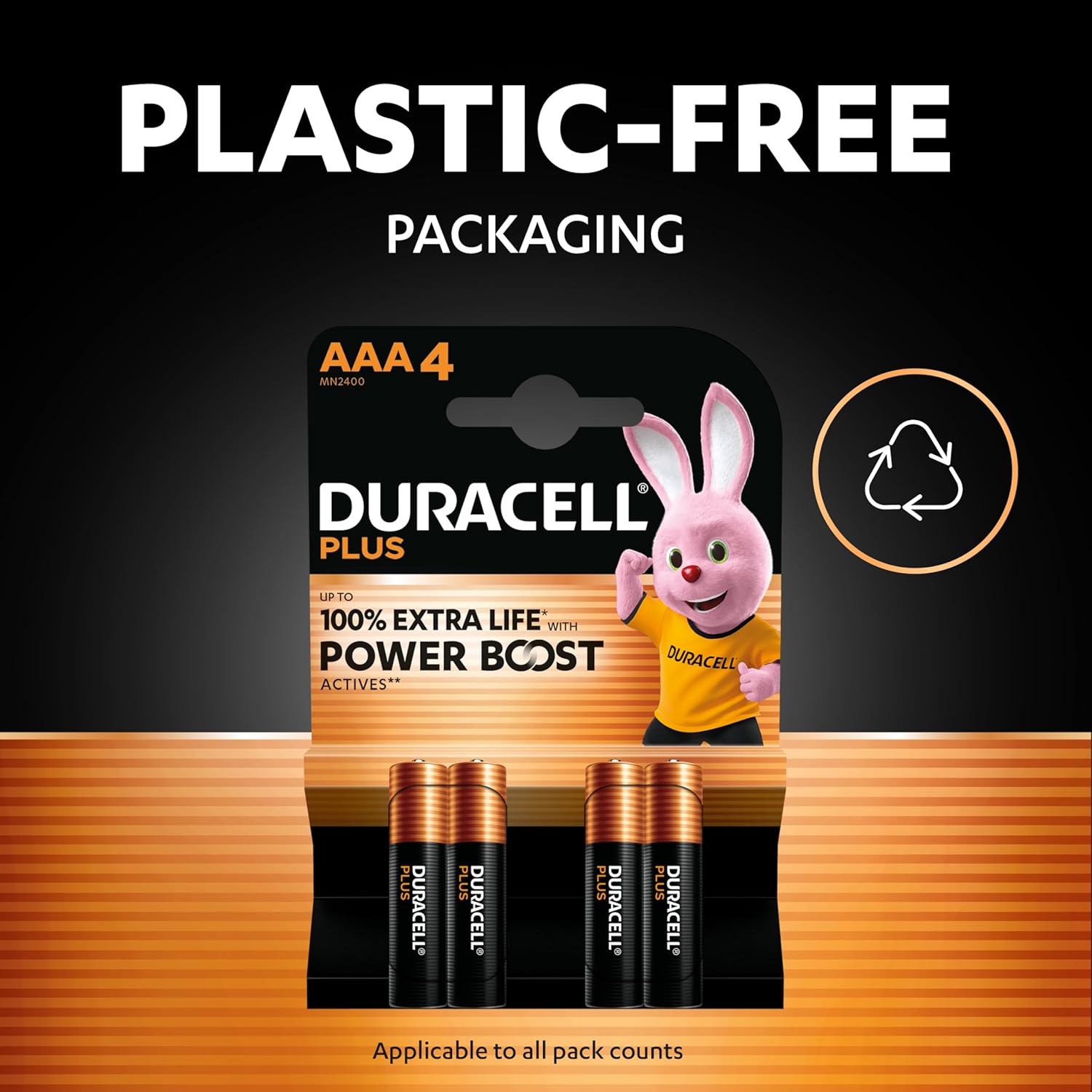 Duracell Plus Power Boost Alkaline AAA Battery - 4pk