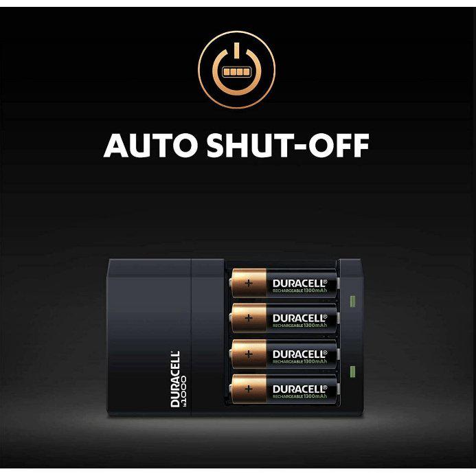 Duracell Hi-Speed Battery Charger with 2 AA and 2 AAA Rechargeable Batteries