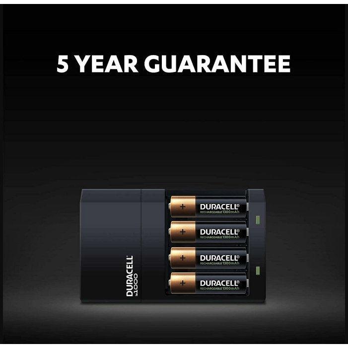 Duracell Hi-Speed Battery Charger with 2 AA and 2 AAA Rechargeable Batteries
