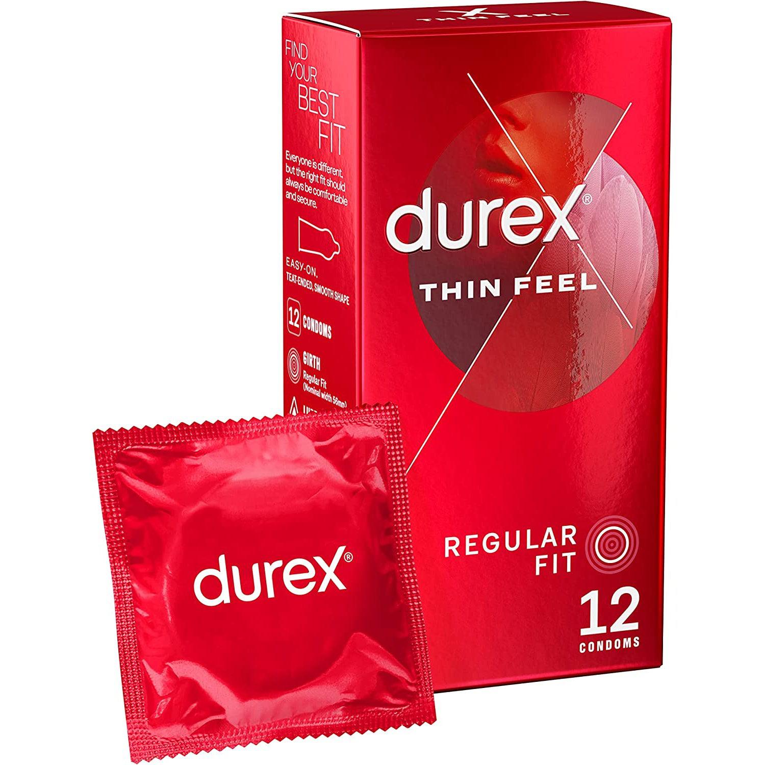 Durex Thin Feel Condoms, Pack of 12