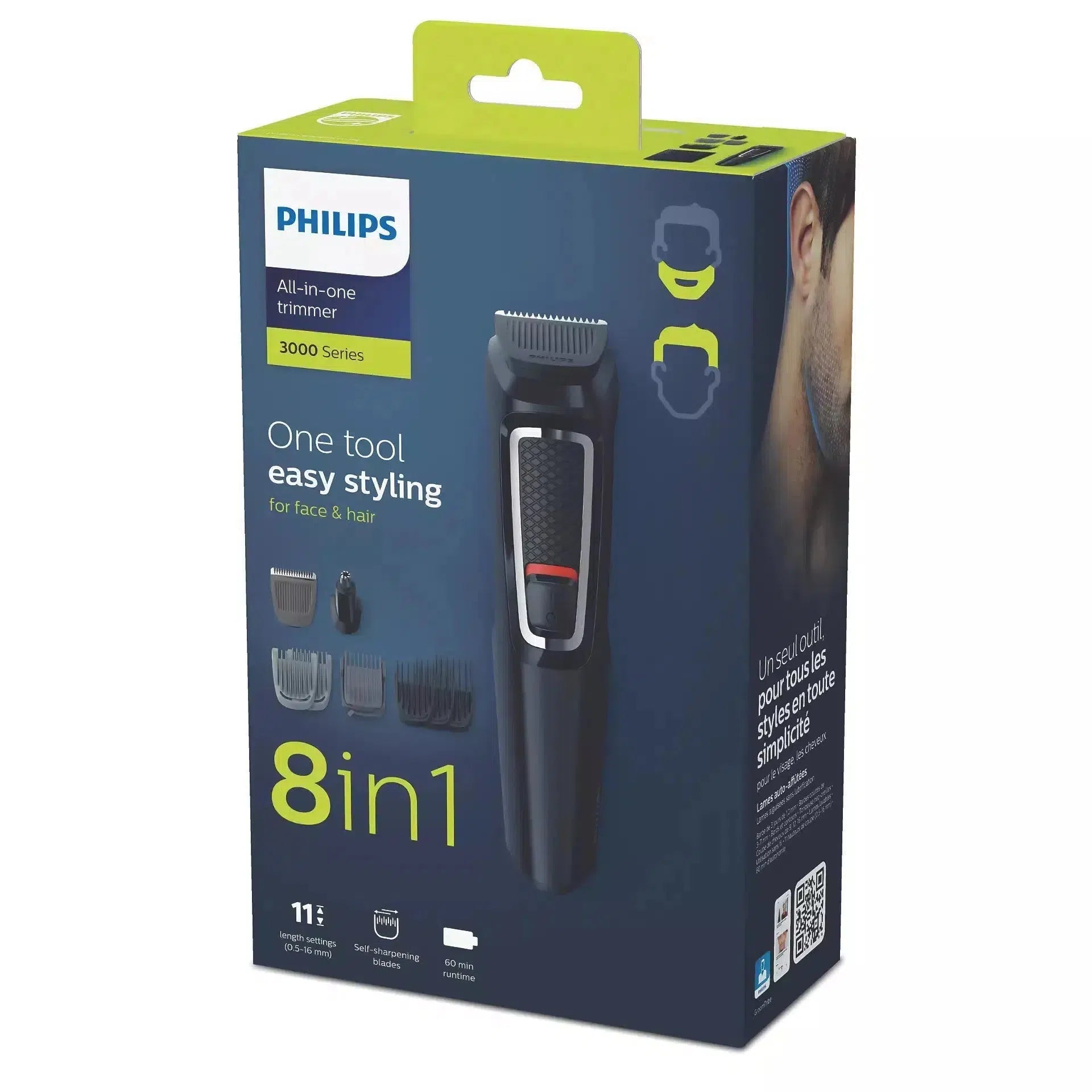 Philips MG3730/15 Multigroom Series 3000 Shaver - 8-in-1 Face and Hair Trimmer