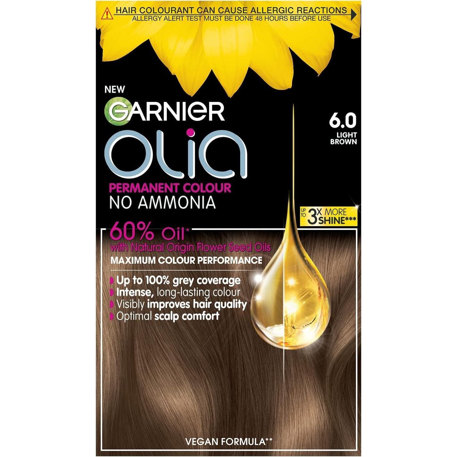 Garnier Olia 6.0 Light Brown Permanent Hair Dye