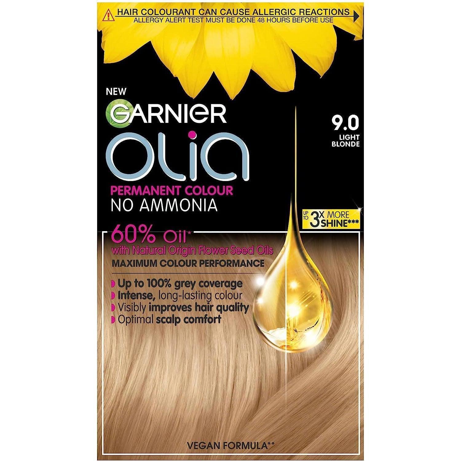 Garnier Olia 9.0 Light Blonde Permanent Hair Dye