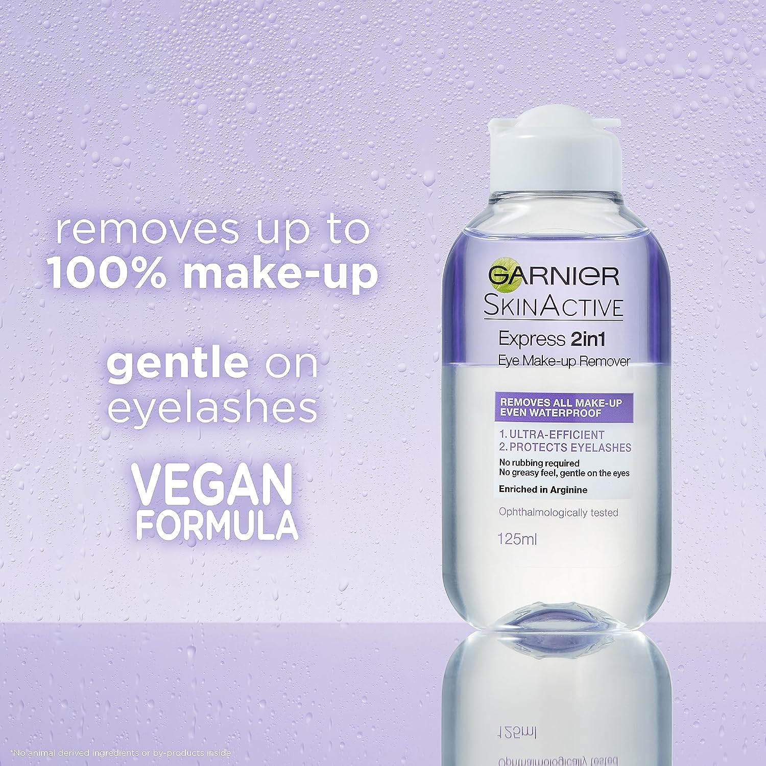 Garnier Skin Active 2 in1 Eye Make Up Remover, Suitable For Waterproof Makeup - 125 ml