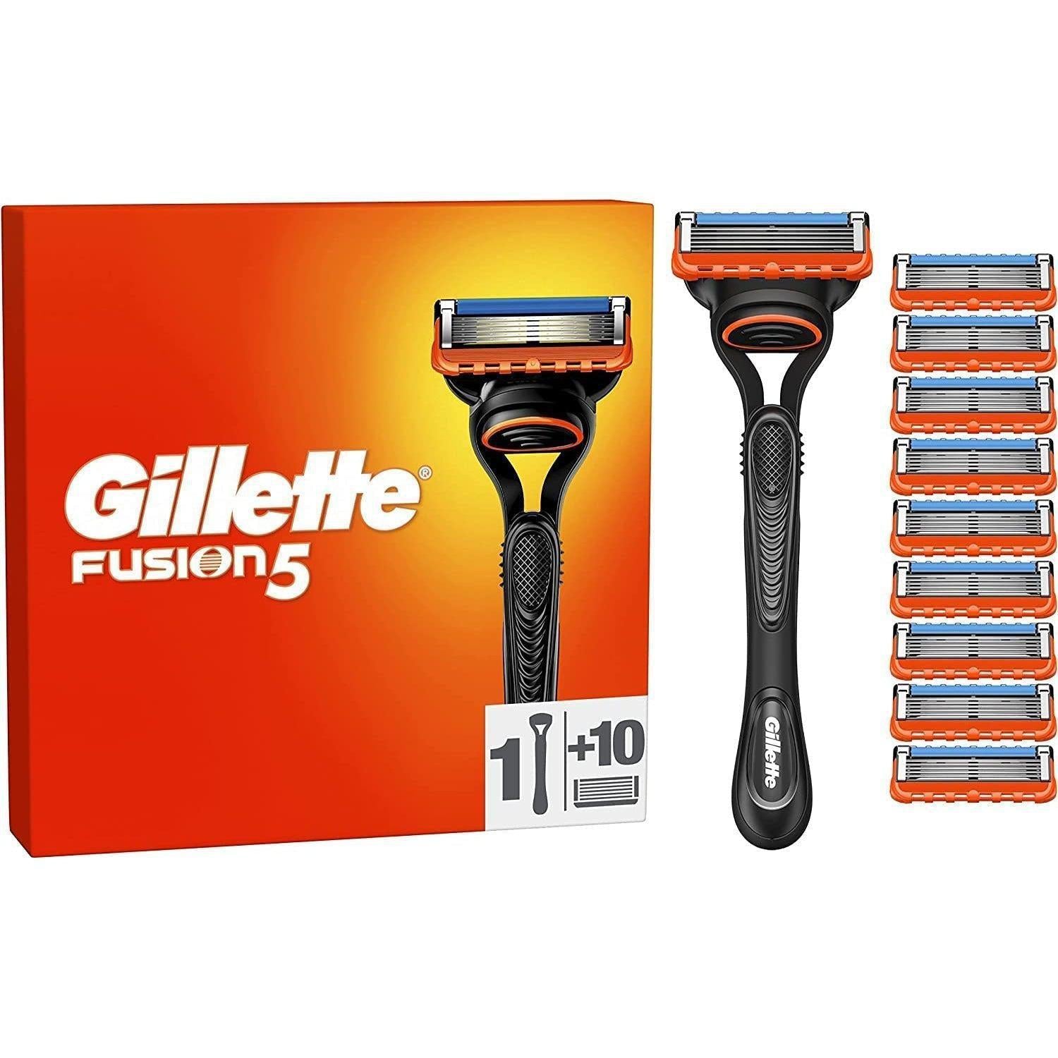 Gillette Fusion5 Razor Big Blade Pack w/ 10 Blade Refill - Five-Blade Technology