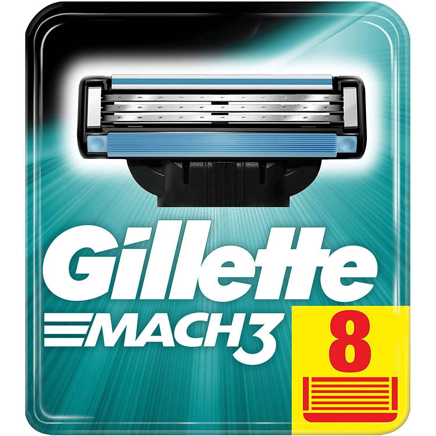 Gillette Mach3 Refill Razor Blades - with Anti-Friction Microfins - 8 Pack - Healthxpress.ie