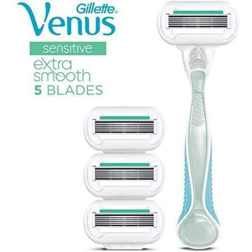 Gillette Venus Extra Smooth Sensitive Starter Pack - 5 Diamond Coated Blades