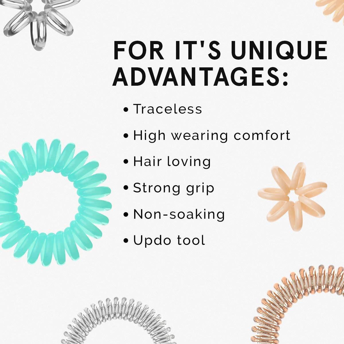 Invisibobble ORIGINAL Hair Ties, True Black, 3 Pack - Traceless, Strong Hold, Waterproof - Suitable for All Hair Types - Healthxpress.ie