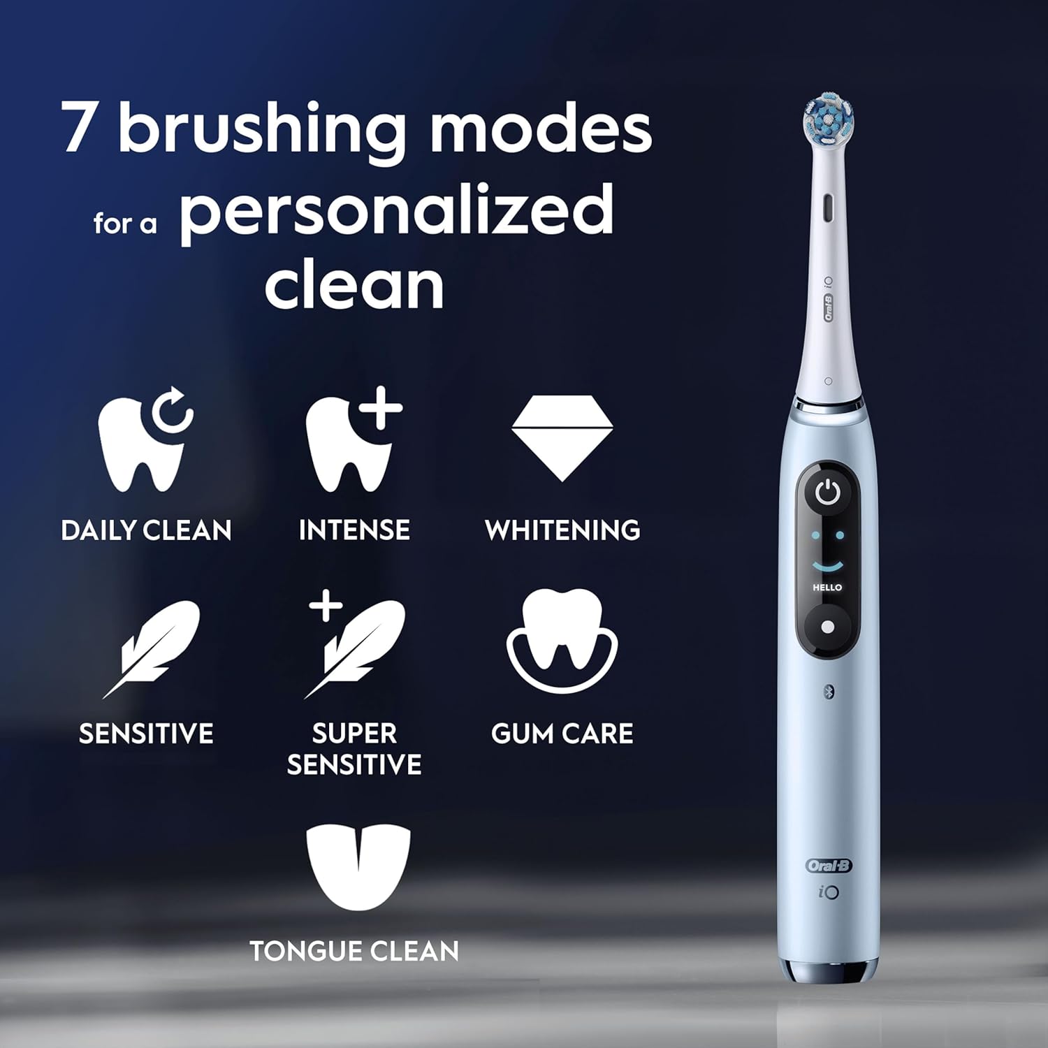 Oral-B iO9 Electric Toothbrushes , App Connected Handle, 1 Toothbrush Head, Charging Travel Case & Magnetic Pouch, 7 Modes, 2 Pin Plug, Special Edition