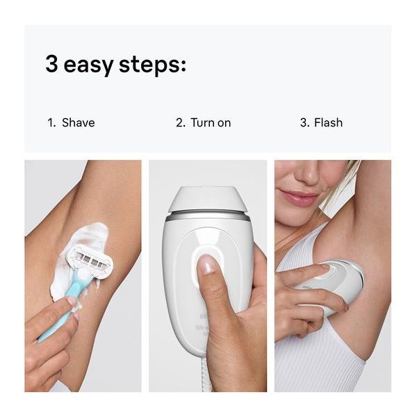 Braun IPL Silk-expert Mini, At Home Hair Removal, PL1114, Permanent Visible Hair Removal, - White