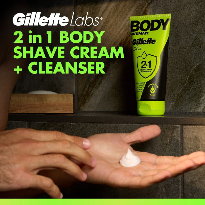 GilletteLabs Body + Intimate 2-in-1 Body Shave Cream & Cleanser 177 ml