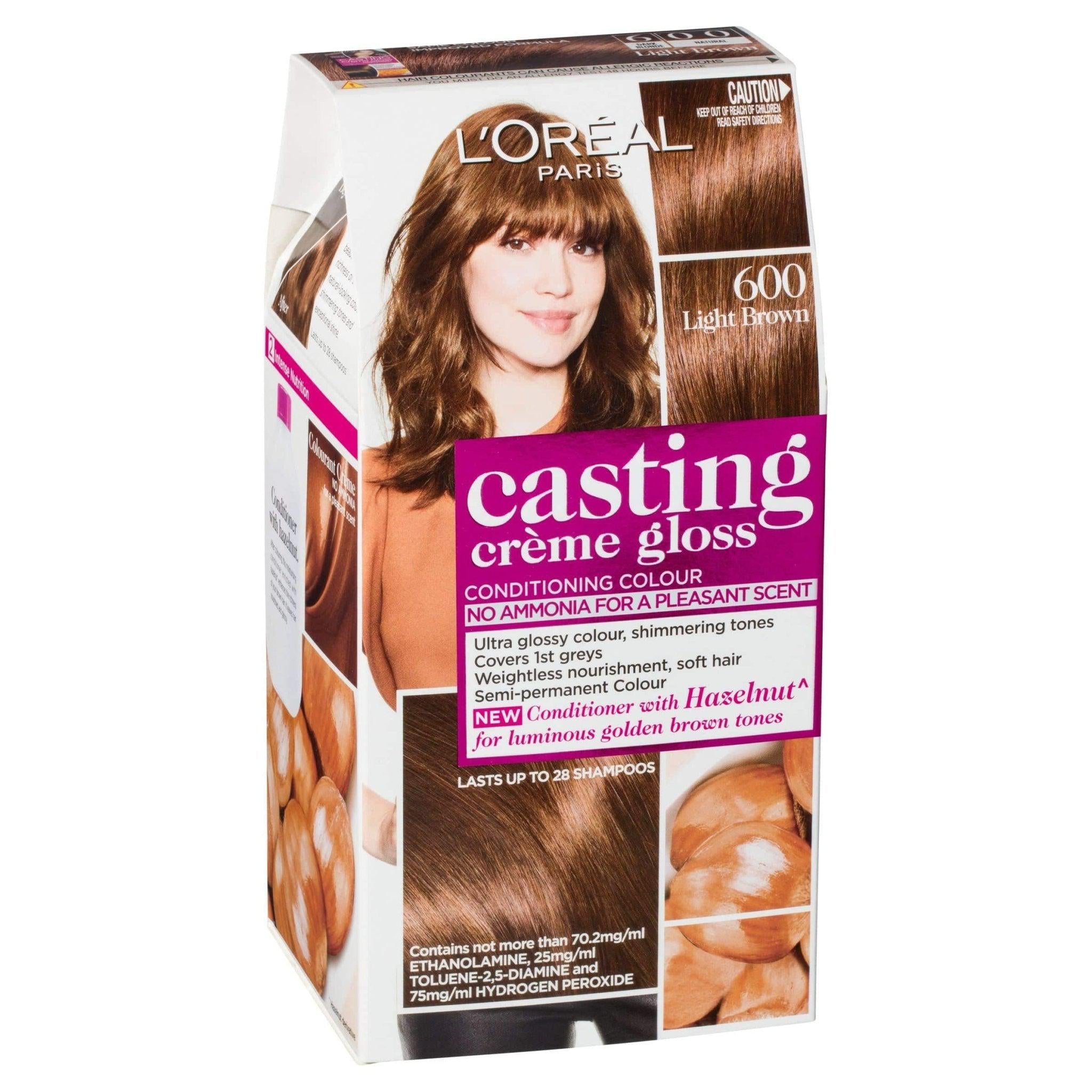 L'oreal Casting Creme Gloss Semi-Permanent Hair Color - Light Brown 600 - Healthxpress.ie