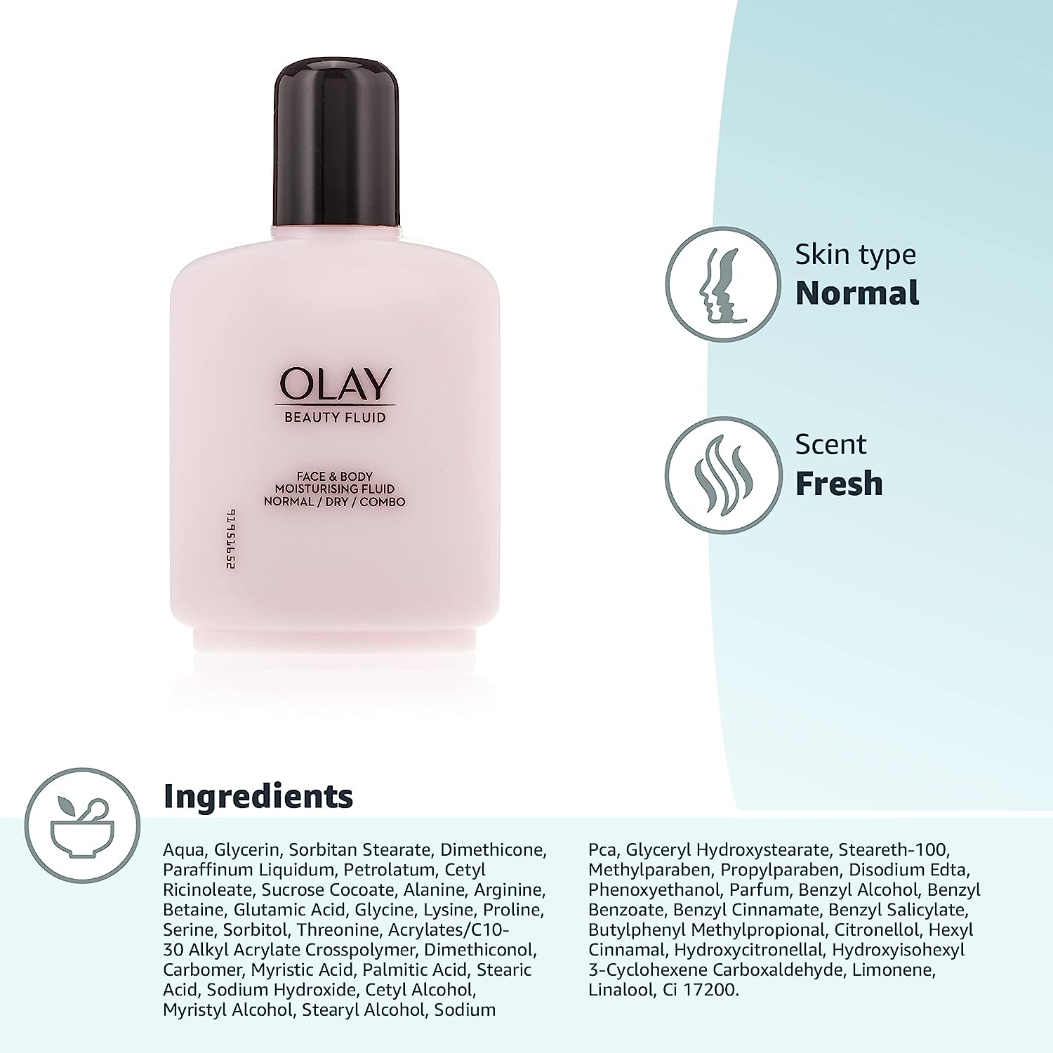 Olay Beauty Fluid Face and Body Moisturiser, 100 ml