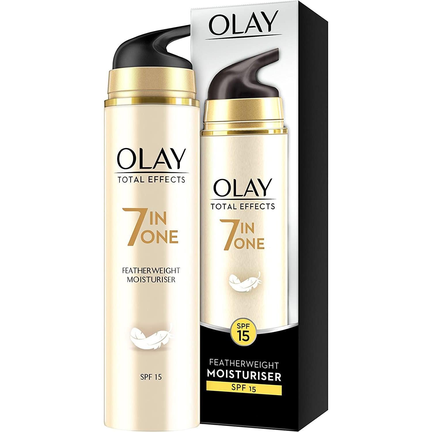 Olay Total Effects Featherweight 7in1 Anti-Ageing Moisturiser SPF 15, 50ml - Healthxpress.ie