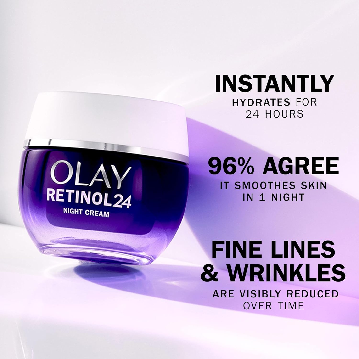 Olay Retinol 24 Night Renewal Cream, Skincare ,Overnight Anti Aging Skin Care: Smooths, Renews and Hydrates, 50ml